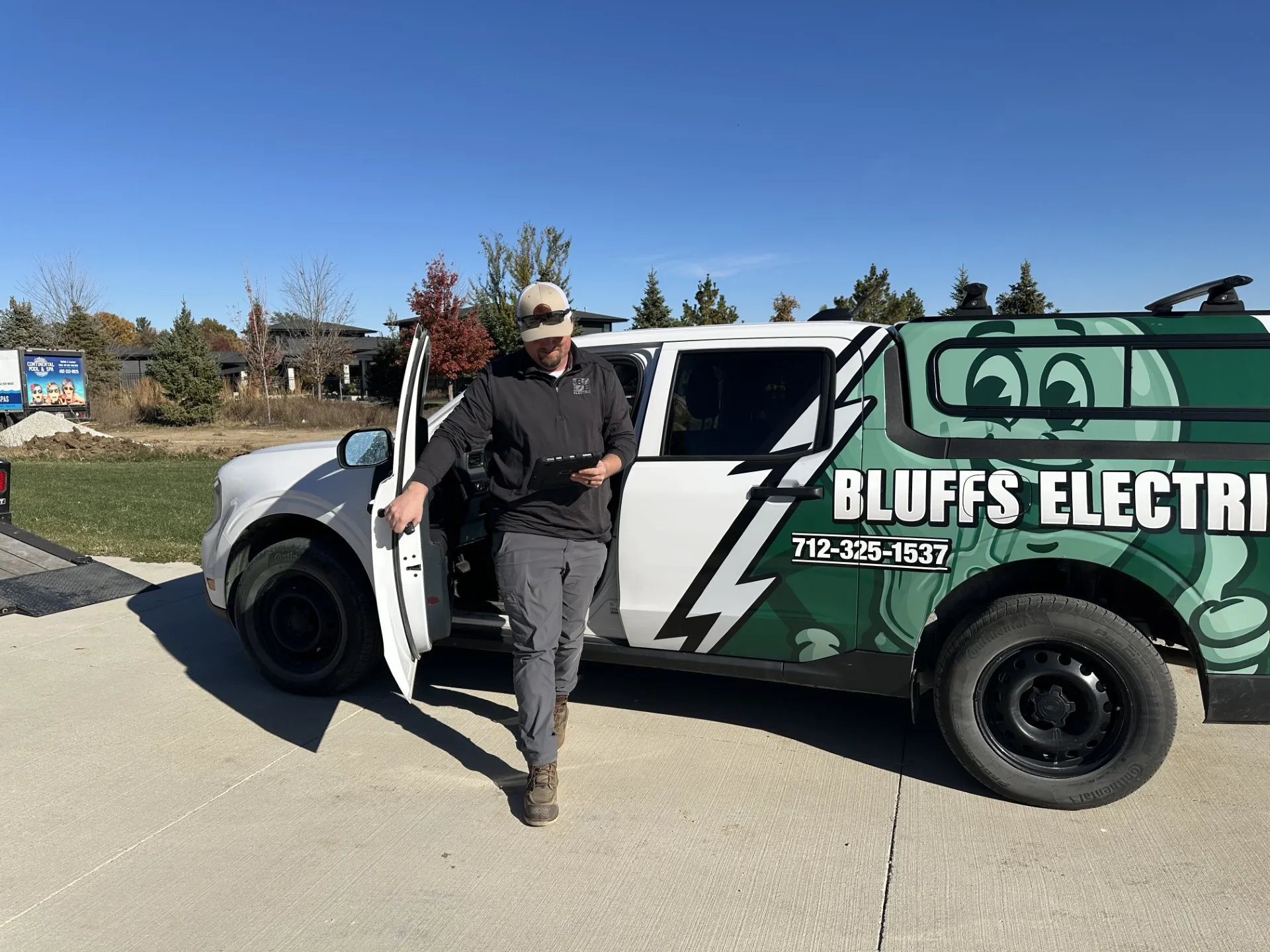 Bluffs Electric service trucks ready to serve Council Bluffs